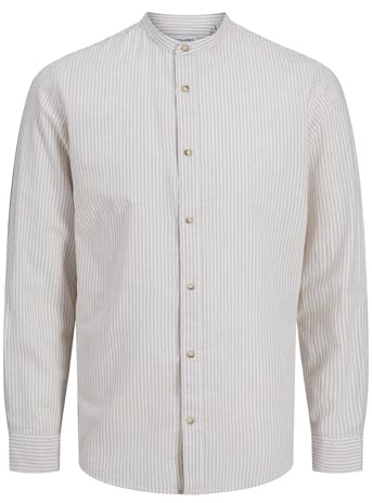 JACK & JONES herr Jjesummer Band Shirt Ls Sn Långärmad skjorta