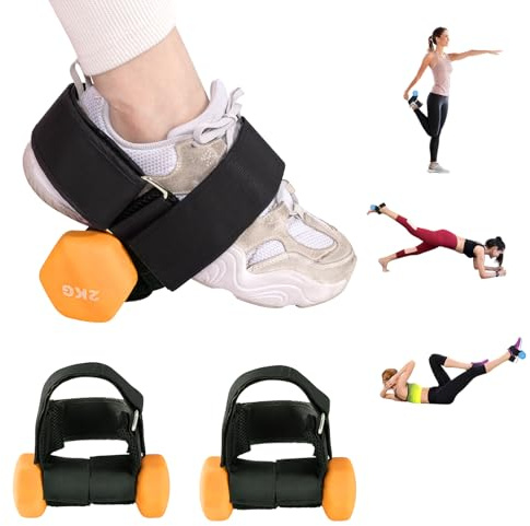 HOMEE Dumbbell Foot Attachment 2PCS,Adjustable Ankle Weights,Monkey Feet Dumbbell Holder,Tibialis Trainer,Ankle Straps for Weight Lifting,Home Gym Equipment for Leg Extensions for Men and Women