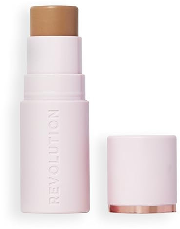 Revolution, Skin Silk Bronzer Stick, Buildable Colour for Cheek, Eye, & Lip, Cream-to-Powder Formula, Vegan & Cruelty-Free, Light Sunkissed, 4.5g