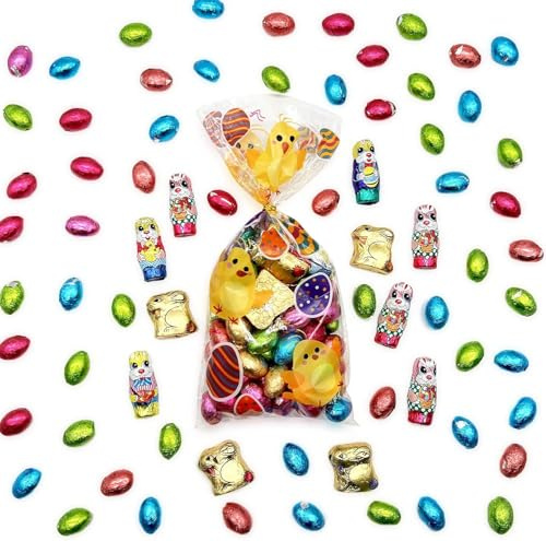 The Ultimate Easter Egg Hunt Selection Bag - Golden Bunnies, Chocolate Eggs & More - Perfect Egg Hunt Kit - Over 70 Items