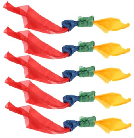 Toddmomy 5pcs Color Changing Scarves for Trick Performance Skin-friendly Cloth Props for Close-range Stage Shows and Juggling Portable Accessories for Adults and Men