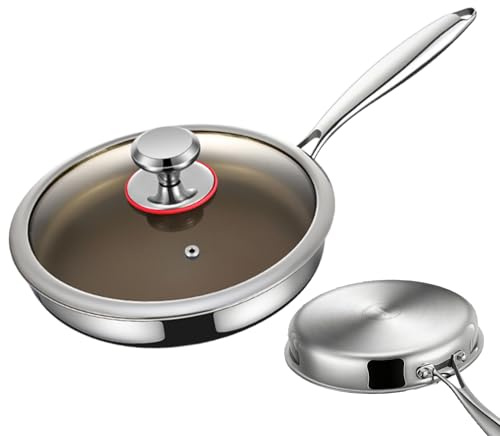 Stekpanna, titanlegering jämn uppvärmningskärl - induktionspanna stekpanna non-stick | för elektrisk induktionsspis ugn omelett ägg matlagning restauranglägenhet