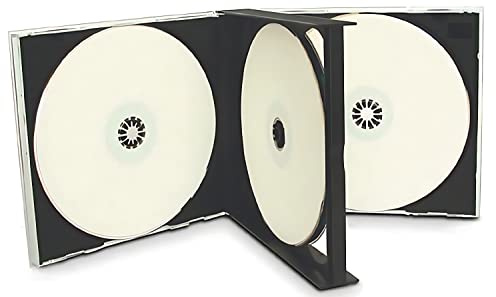 mediaxpo 10cd4black 10 Quad 4 CD Jewel Case Nero
