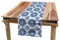 ABAKUHAUS Paisley Tischläufer, Vintage Französisch Blau, Esszimmer Küche Rechteckiger Dekorativer Tischläufer, 40 x 180 cm, Weiß Blau