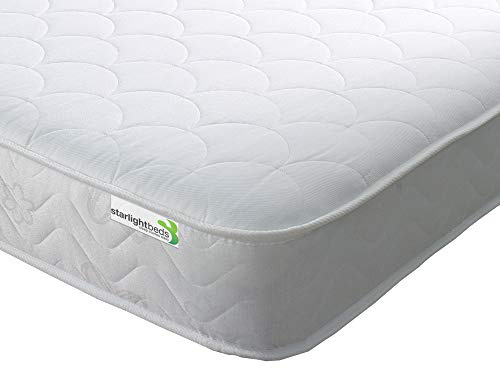 Starlight Beds European Single Mattress. Shell Design 90x200 Memory Foam Mattress with Springs. Soft, 18cm Deep, White. (90cm x 200cm)