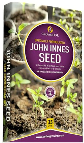 John Innes Seed Sowing Compost Soil Bag In 35 Litres - Nutrient Balanced Seed Compost Mix for Potting, Growing Garden, Outdoor & Indoor Plants