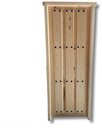 PUERTA DE INTERIOR, PUERTA DE MADERA PARA INTERIOR, PUERTA RUSTICA DE INTERIOR, PUERTA CON CLAVOS, PUERTA DE MADERA MACIZA (APERTURA A IZQUIERDAS)