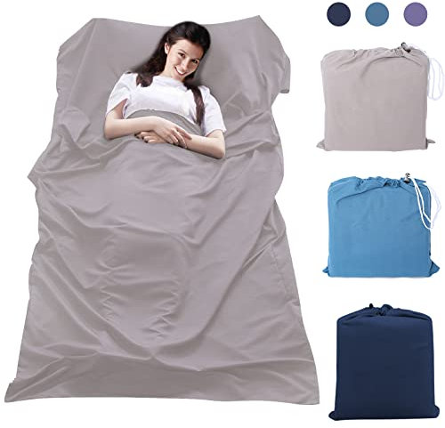 Jaaytct Schlafsack-Innenfutter, leichter Einzel-/Doppelschlafsack, Camping- und Reiselaken für Erwachsene, hochwertiges weiches Hotellaken für Outdoor-Reisen, Wandern, Hotel, Picknicks
