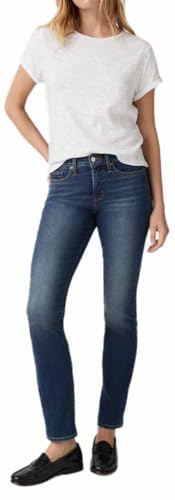 Levi's Women's Plus Size 314 Shaping Straight Jeans, Zealous Blue, 52W / 30L