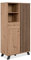 DEINE TANTE EMMA 003528 Kommode Medan 53A Highboard Vitrine Artisan Eiche Nb. / Anthrazit Lamellen ca. 80 x 156 x 40 cm