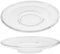HOLIDYOYO Clear Glass Saucers, 2pcs 8.5cm Round Glass Tea Plates Espresso Coffee Teacup Saucers Clear Snacks Plates Dessert Dish for Cookies Fruits