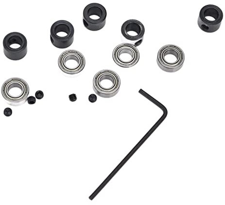 Router Bit Bearing, 5 Sets Router Bit Balls Bearing Router Bit Bearing Steel Bottom Mounted Balls Guide Tool Set Kit for Replacement