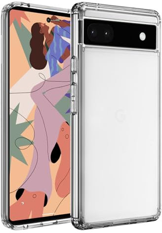 GiiKa für Google Pixel 6A Hülle Silikon, Ultra Dünne Handyhülle für Pixel 6A Case, Kratzfeste, Soft TPU, Stoßfeste, Ganzkörper Telefonhülle Kompatible mit Google 6A Schutzhülle, Transparent