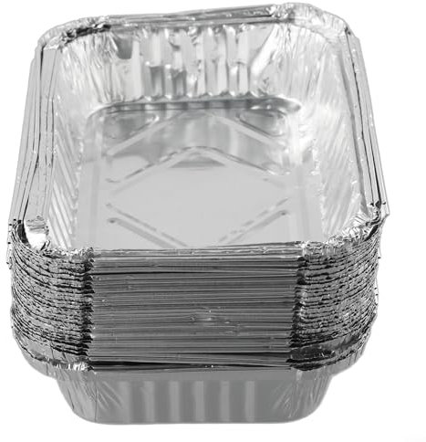 Set mit 30 umweltfreundlichen Aluminiumpfannen, perfekt für indirektes Kochen auf dem Grill (18 cm)