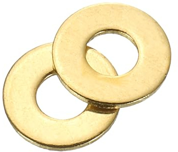 QUARKZMAN 240 Stück Unterlegscheiben Set, M2 x 5mm x 0.4mm Messing Ring Beilagscheiben Sortiment, Flach Sicherungsscheiben Dichtungsring Metallscheiben für Schrauben Bolzen Muttern