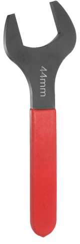 sourcing map Einzelner Maulschlüssel 44 mm metrisch 15 Grad Versatz Winkel U-förmiger Maulschlüssel kleiner Flachkopf geschwärzter Schlüssel mit rotem Schaft für Autoreparatur Möbelmontage