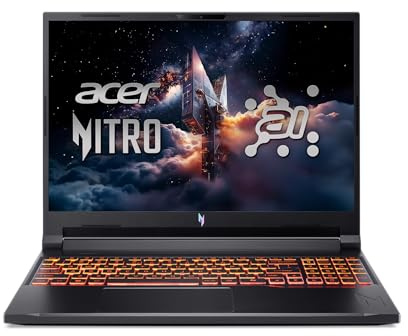 Acer Nitro V 16 AI Copilot+ PC Gaming Laptop | AMD Ryzen AI 5 340 Processor | NVIDIA GeForce RTX 5060 Laptop GPU | 16 WUXGA IPS 180Hz Display | 16GB DDR5 | 512GB Gen 4 SSD | Wi-Fi 6E | ANV16-61-R2QY