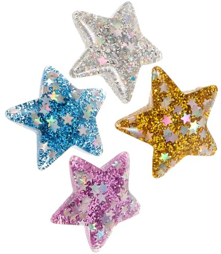 NIYANGLE 4 piezas Diamond Drawing Fixator Herramienta Multifuncional con Imanes Pequeños para Fijar y Sellar Dibujos de Diamantes Soporte Estrella para Manualidades DIY de Colores Plata