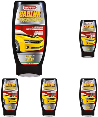 MAFRA, Carlux - Cera Auto Sintetica Protettiva Superlucidante con Effetto Anti-Pioggia e Anticalcare per una Protezione Idrorepellente, Dona una Lucentezza Profonda che Dura nel Tempo, Formato 250ml