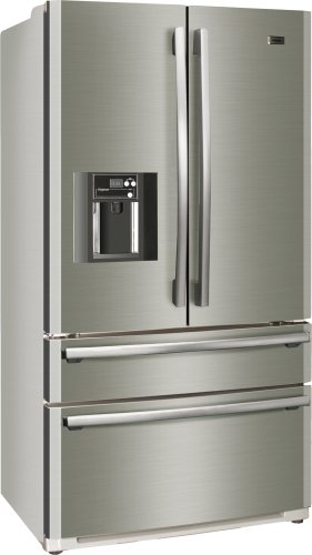 Réfrigérateur congélateur côte-à-côte HAIER - Porte française - Classe A - Hauteur de 177 cm - 573 kWh - 397 L pour le côté réfrigérant - 160 L pour le congelant - Face avant en acier inoxydable