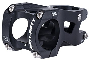 FIFTY-FIFTY Aluminum Alloy Mountain Bike Stem for 1-1/8 Steer Tube 31.8mm Handlebar, Short Handlebar Stem for All Mountain, MTB, Downhill, Freeride(35mm, Black)