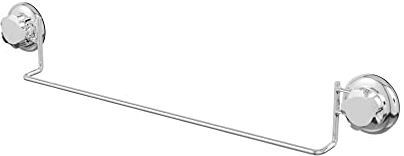 Compactor BESTLOCK Bath Handtuchhalter - Chrom, 60,6x6,5x9(h) cm, rostfrei und wasserdicht, einfache Installation ohne Bohren, repositionierbar, inkl. Saugnapf