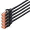 DIGITUS DK-1644-100-BL-5 - DK-1644-100-BL-5 Netzwerkkabel 10 m Cat6 S/FTP (S-STP) Schwarz (CAT 6 S-FTP Patch Cable CU LSZ - 5X CAT 6 S-FTP Patchkabel, Cu, LSZH, AWG 27/7, Länge 10 m, Farbe Schwarz)
