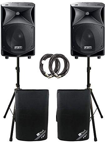 2 x FBT JMAXX 114A 1800W Active 2 Way Speaker Sound System PA Bundle