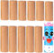 12 Stück Papprollen, Bastelrollen, Creations Bastelrollen, Mehrzweck Robust Papier Braun Bastelrollen Papierröhrchen für Kinder, DIY, Kreative Handarbeit, Klassenzimmer und Kunstprojekte (2 Stil)