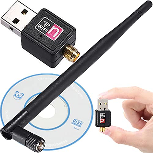 Retoo USB WiFi Adaptador, Adaptador USB 2.0 WLAN Stick a 2,4 GHz, 150 Mbps, Ethernet LAN, Conecta y Reproduce, Antena WiFi Externa Ajustable Largo Alcance para PC, Compatible con Windows, Linux