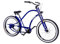 Plumbike Grand Chopper Unique Wave Fahrrad 26 Zoll Herren - Amerikanische Old School City Bike - Großer Fahrradsattel Urbanes Stadtahrrad - 7-Gang-Version, Scheibenbremse - Metallisch Blau