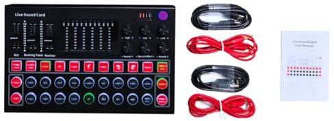 Tolaily M9 Sound Card Live Broadcast Equipment Sound Card with Color Lights Compatible with Multi-Platform Live Singing