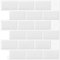 DEWOO White Peel and Stick on Wall Tiles,Self Adhesive Splashback Metro Subway for Kitchen Bathroom, 10-Sheet, (12x 12)