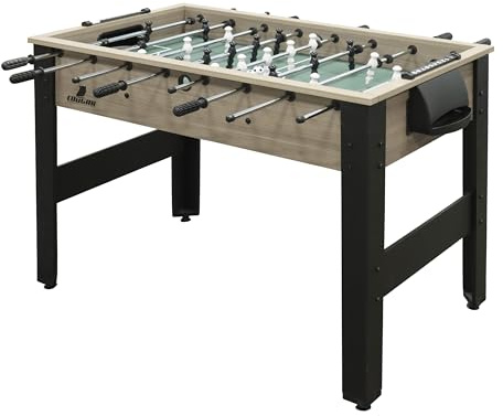 Cougar Spin Kick Tischkicker | Kickertisch in Eiche/Schwarz | Fußballtisch inkl. 2 Bälle & Punktezähler | Indoor Tischfußball für Kinder & Erwachsene | Maße 112 x 65 x 79,5 cm