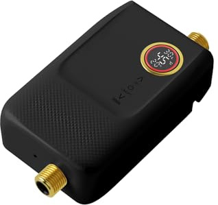 MIUKYUI Mini scaldabagno intelligente da 5500 W, scaldabagno elettrico compatto con riscaldamento istantaneo dell'acqua e protezione IPX4 per camper, cucina e bagno (nero)