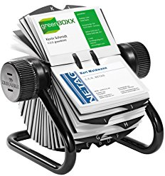 Durable Visifix Rollkartei, für 400 Visitenkarten, Register A-Z, schwarz, 248101