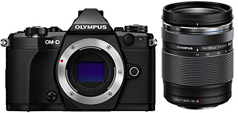 Olympus OM-D E-M5 Mark II Kit, Micro Four Thirds systemkamera (16,1 megapixlar, 5-axlad bildstabilisator, elektronisk sökare) M.Zuiko Digital ED 14–150 mm F4-5.6 zoomobjektiv svart