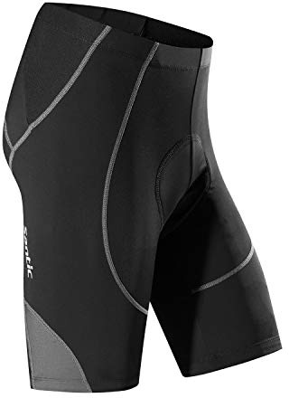 Santic Pantaloncini da Ciclismo Uomo,Pantaloncini Ciclo Imbottiti per Uomini e Donne Grigio EU L