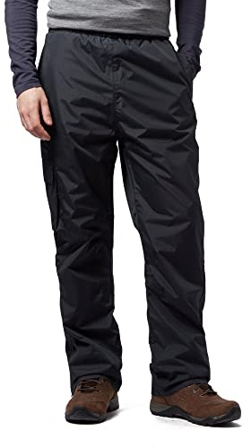 Peter Storm Men’s Storm Waterproof Trousers with Elasticated Waist & Side Leg Zips, Lined & Breathable Pants (UK, Waist & Inseam, M, 31, Black)