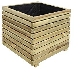 Burger Bac à Fleurs carré en Bois KÜB - 91 L - Cerland