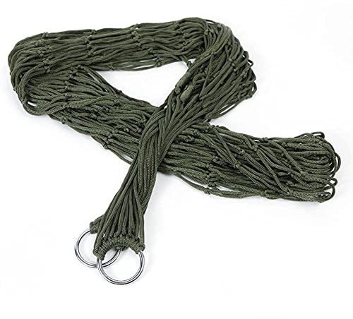 Hamaca Colgante de Malla Resistente y Gruesa de Nailon con Cuerda de Nailon para Colgar en el Asiento de Viaje