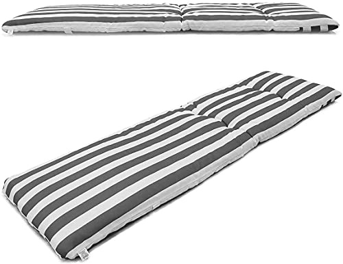 VIGIVISION Cojín Colchón para Tumbona o Mueble para Jardín 180X55X5CM (Gris)