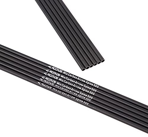 Spine 500 Arbres Flèche 30 Pouces Arbre Flèche Flèches Carbone DIY Tube Flèche Cible Fût Flèche de Chasse Arc à Poulies Arc Classique Adulte Jeunesse Tir à l’Arc Entraînement 12pcs