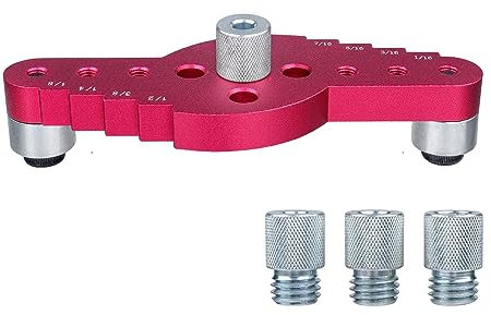 Bestgle Guida per Trapano Tassello, Perforazione del Legno Posizionatore Locator Strumento, Kit di Fori per Trapano in Legno con Boccola per Trapano da 3 Pezzi