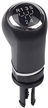 Hacreyatu Pomo de palanca de cambios cromado de 5/6 velocidades para Opel Corsa D 2006 2007 2008 2009 2010-2014 (Cabeza, R5 velocidades)