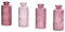 4er Set Vase Rosa H14cm Glas Blumenvase Tischdeko Frühling Blumendeko Glasvase Dekovase