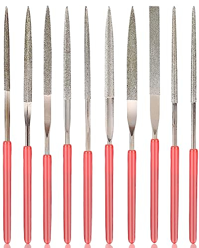 10Pcs Mini Metal File, Mini Diamond Needle File Set, Diamond File Set, Metal File Set Hand Tools, Miniature and Model Files, Small File Jewelry Stone Carving Tools