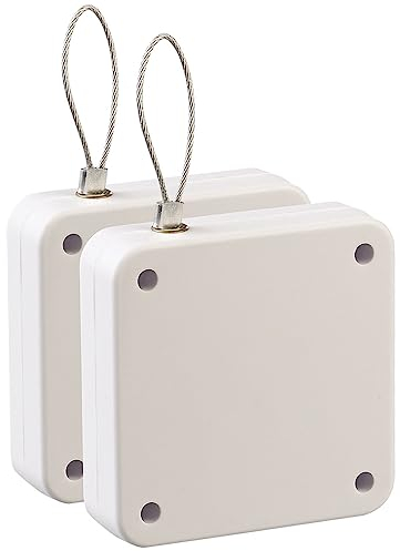 2 ferme-portes automatiques avec cordon coulissant - coloris blanc [AGT]