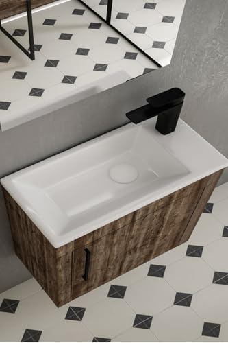 Lave main à poser en céramique Blanc Carrée - ATRIA 2-50 CM - LPP