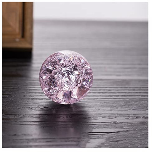 BIANMTSW Verre Glace Crack Ball Fontaine Eau Pierre Tournant Perles (Couleur : Rose) Collections de la Maison (Color : Rosa)